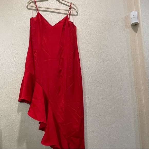 Do+Be Curve red woven asymmetrical dress 1X NWT - Picture 2 of 10